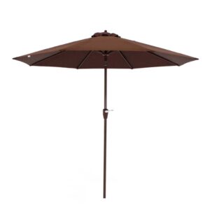 Ombrelone Bari de Haste Central 2,70m. Cobertura em Poliéster com Poliamida e proteção U.V. A estrutura é de Alumínio com Revestimento Epóxi.